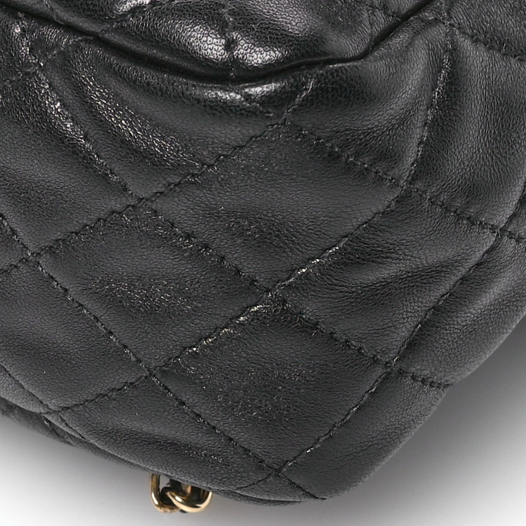 Lambskin Quilted Large In Seoul Backpack Black