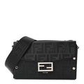 Vitello King FF Lines Embossed Baguette Soft Trunk Black