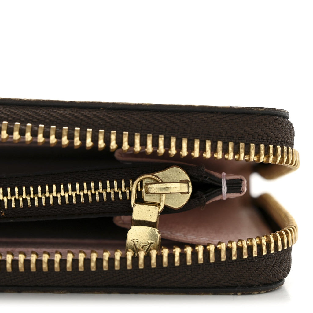 Monogram Clemence Wallet Rose Ballerine