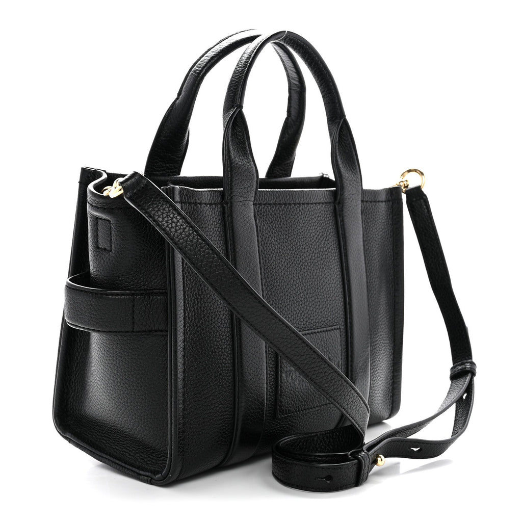 Grained Calfskin Small The Tote Bag Black