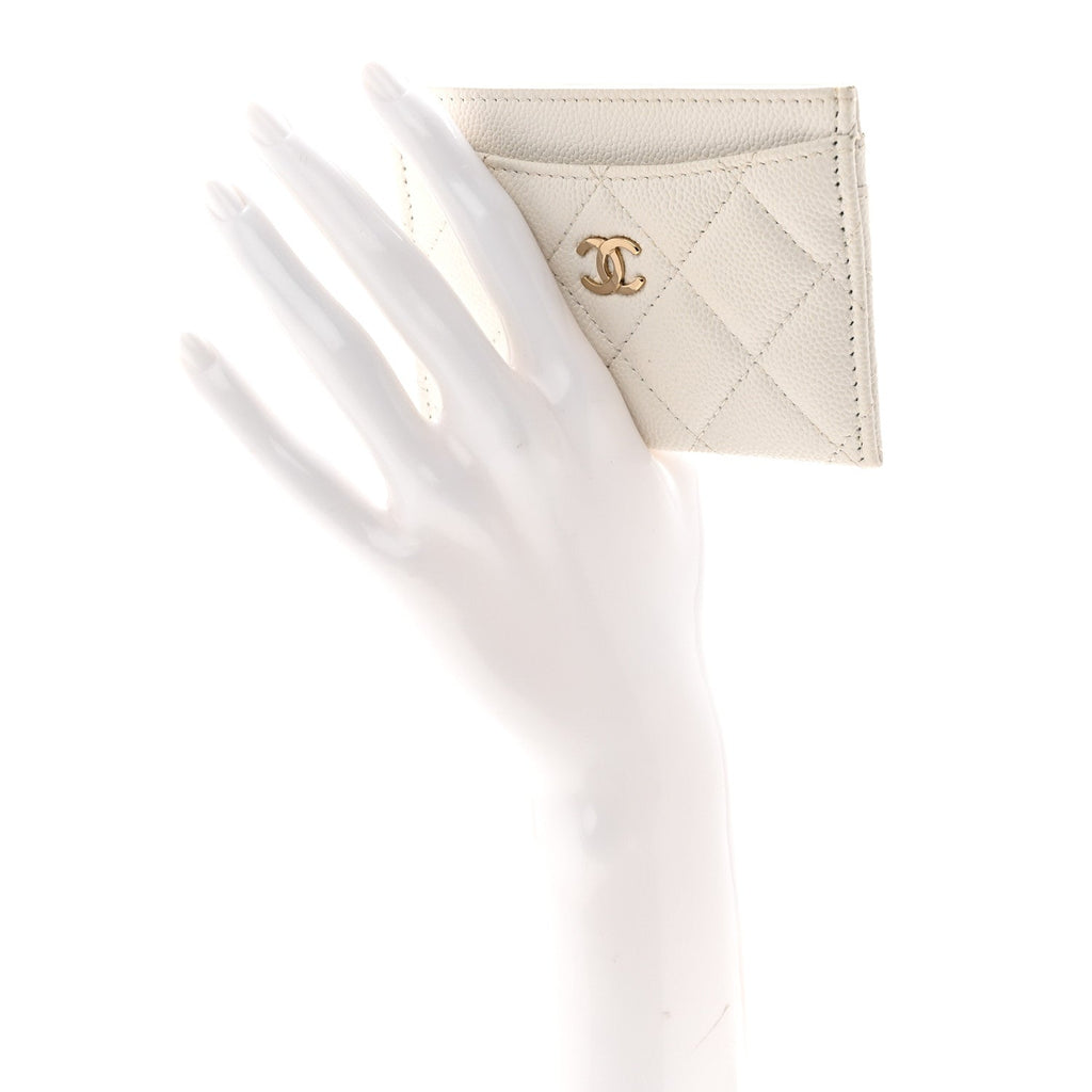 Caviar Quilted  Holder White