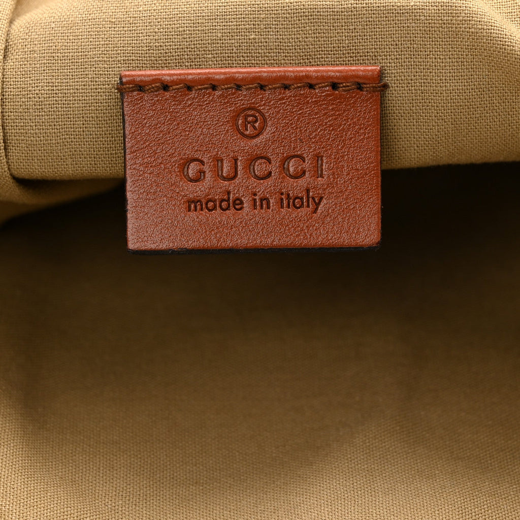 Vintage Canvas Web Belt Bag Sand Cuir