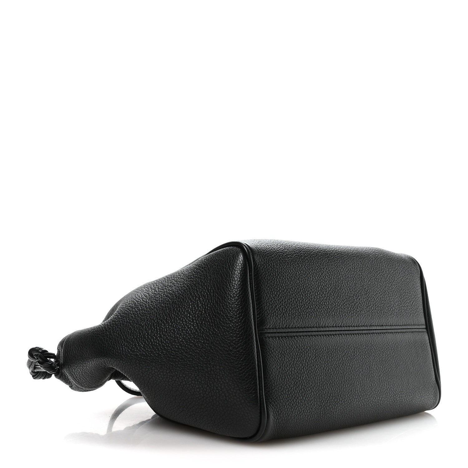Calfskin Cuir Small Triomphe Cabas Drawstring Black