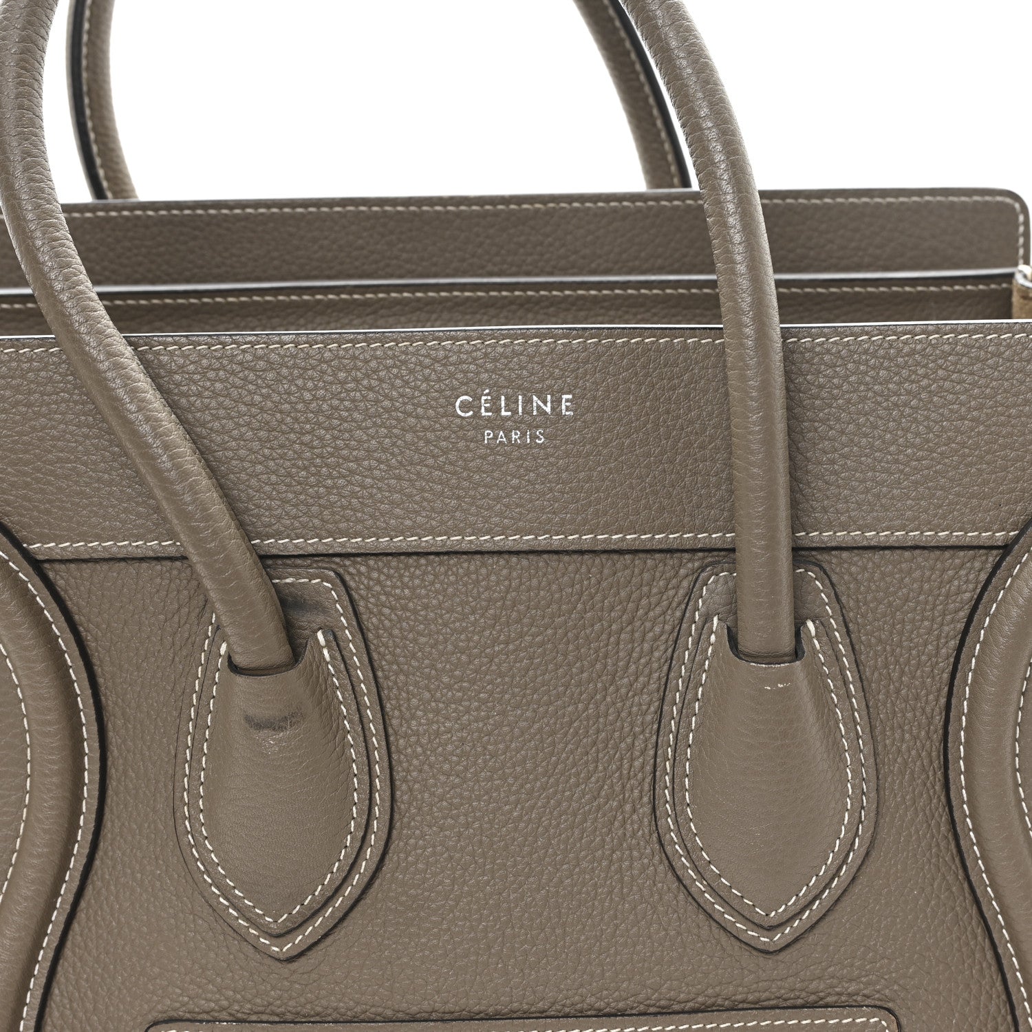 Drummed Calfskin Micro Luggage Souris