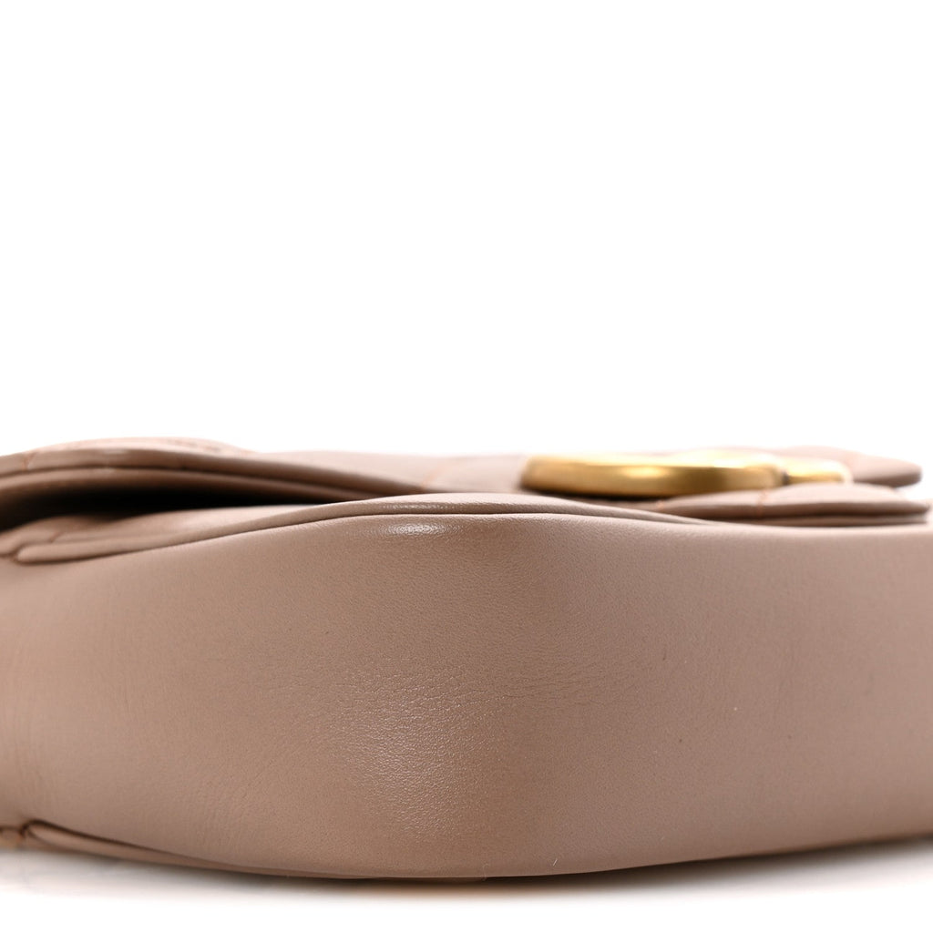 Calfskin Matelasse Super Mini GG Marmont Shoulder Bag Porcelain Rose