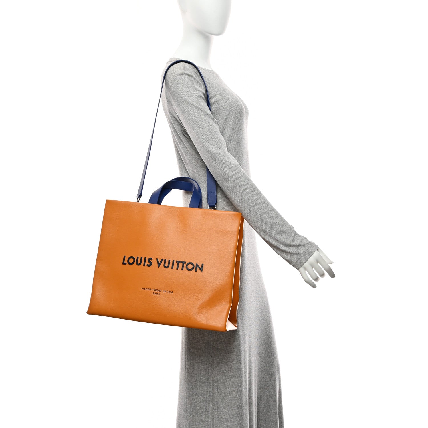 Cowhide Shopper Bag MM Safran