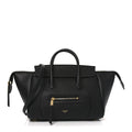 Supple Shiny Lambskin Little New Luggage Black