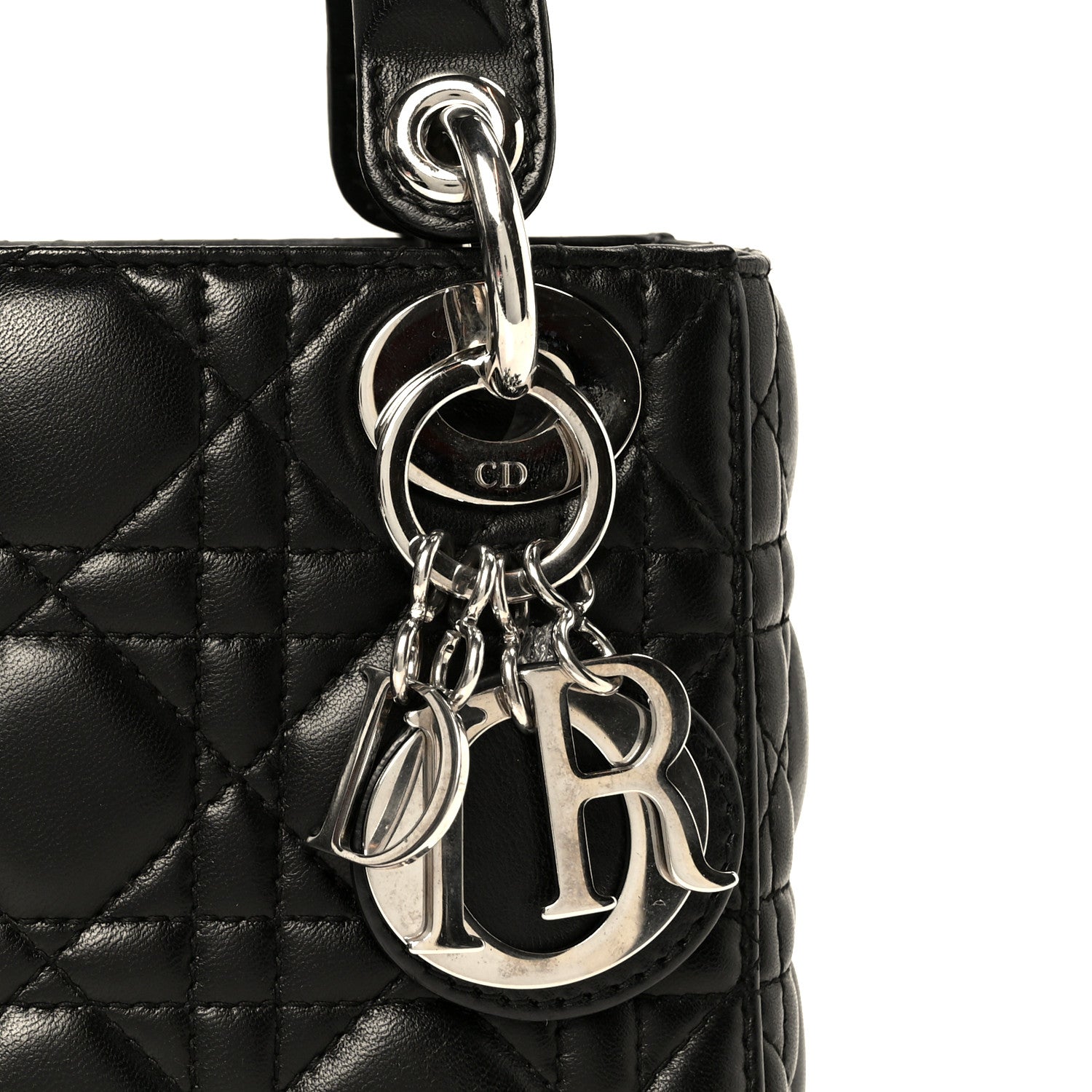 Lambskin Cannage Mini Lady Dior Black