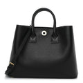 Grainy Calfskin House Check Medium Bermondsey Tote Black
