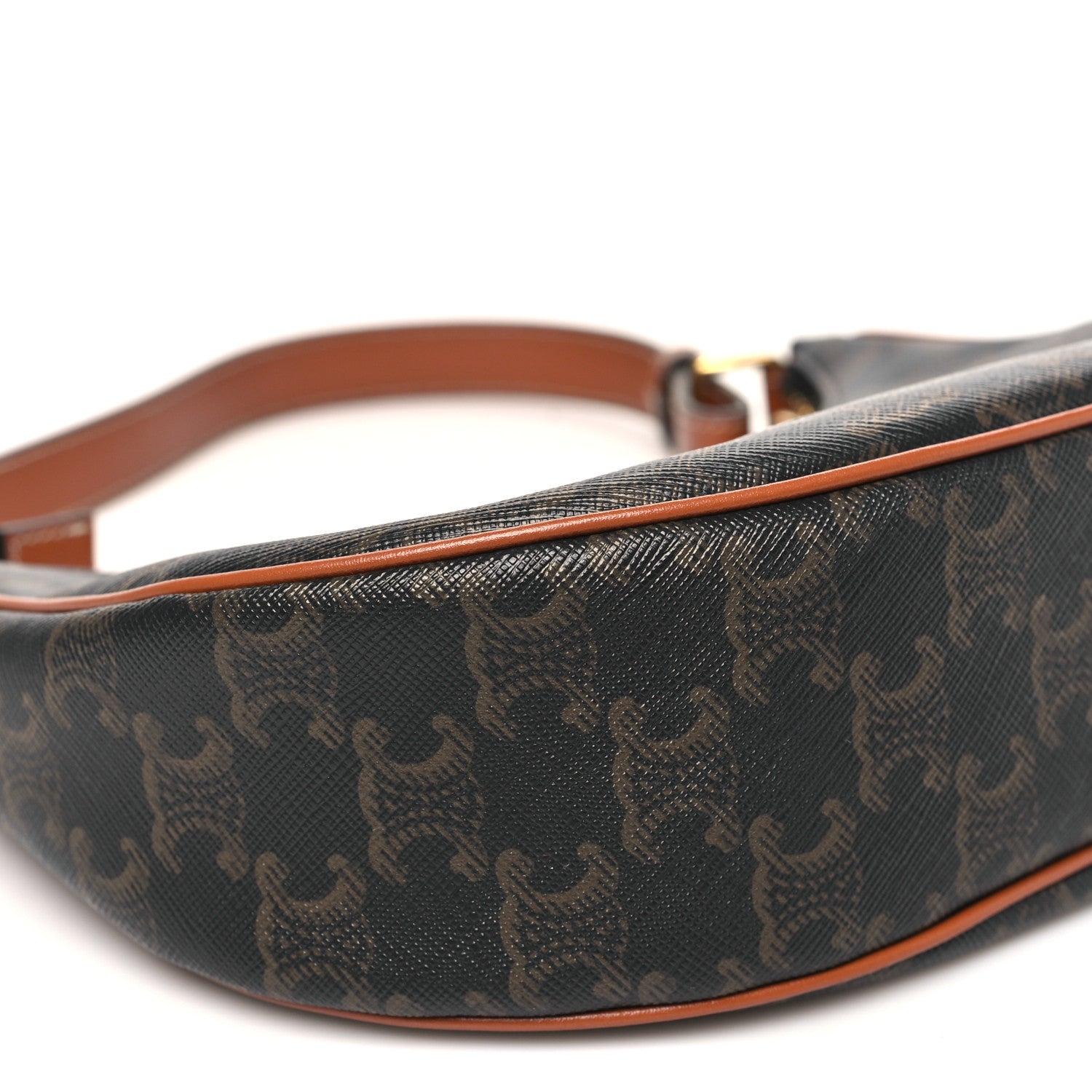 Triomphe Canvas Calfskin Ava Shoulder Bag Tan