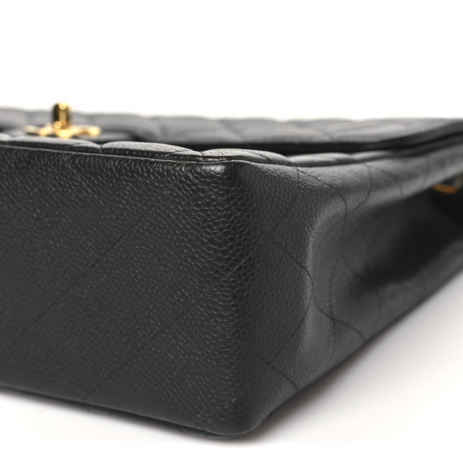 Caviar Jumbo Single Flap Black