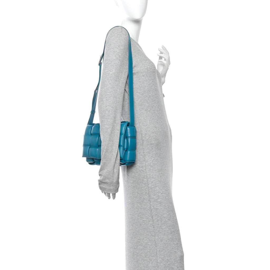 Nappa Maxi Intreccio Padded Cassette Crossbody Bag Blaster