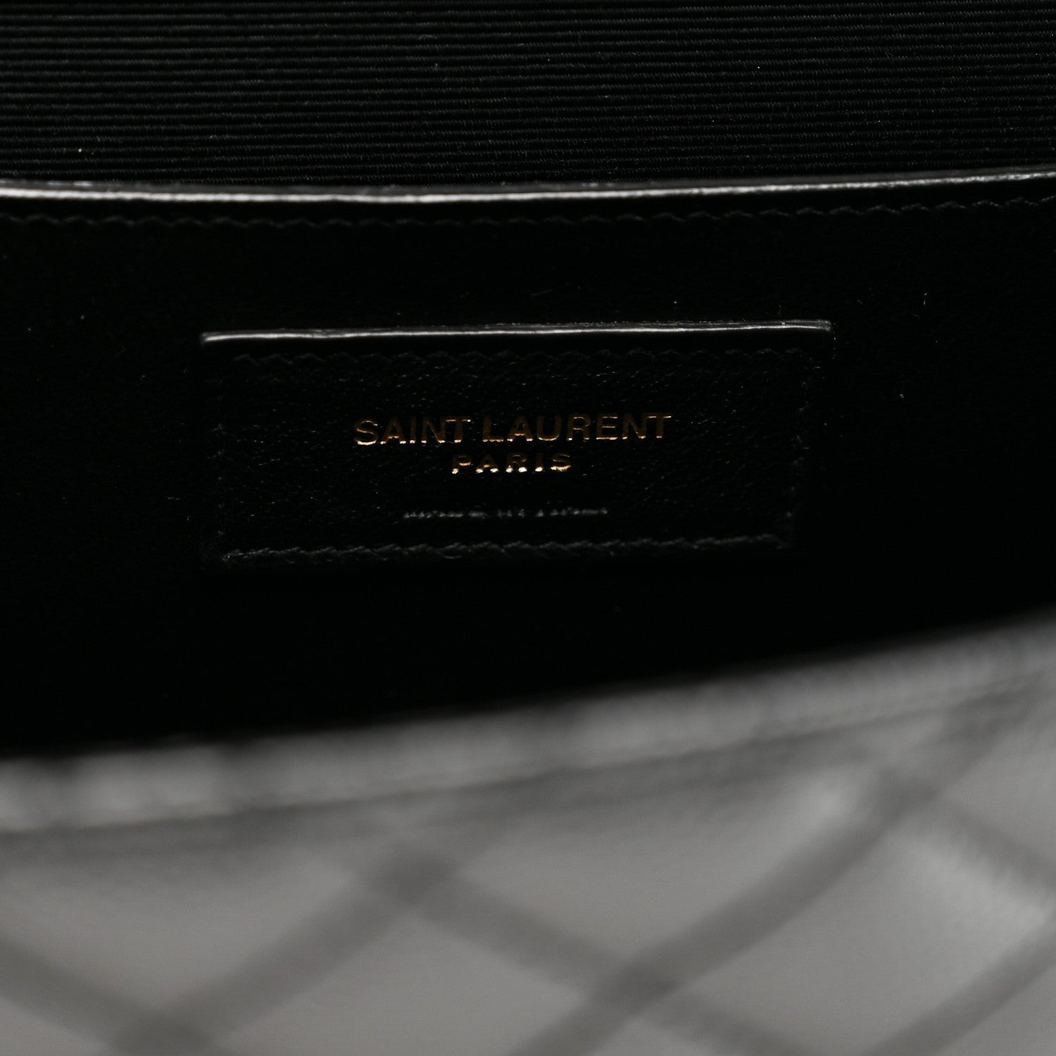 Grain De Poudre Textured Mixed Matelasse Triquilt Medium Monogram Satchel Black