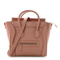 Drummed Calfskin Nano Luggage Antique Rose