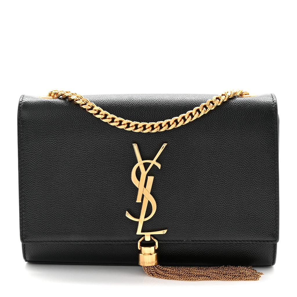 Grain De Poudre Small Classic Monogram Kate Tassel Satchel Black