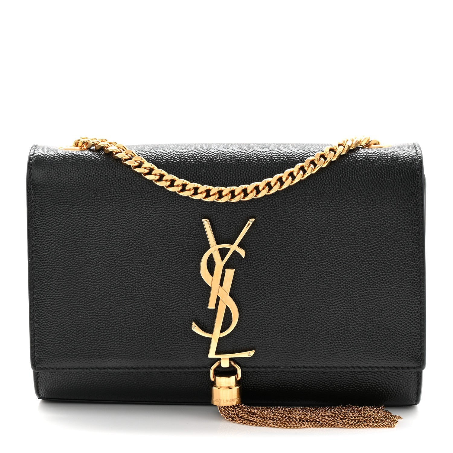 Grain De Poudre Small Classic Monogram Kate Tassel Satchel Black
