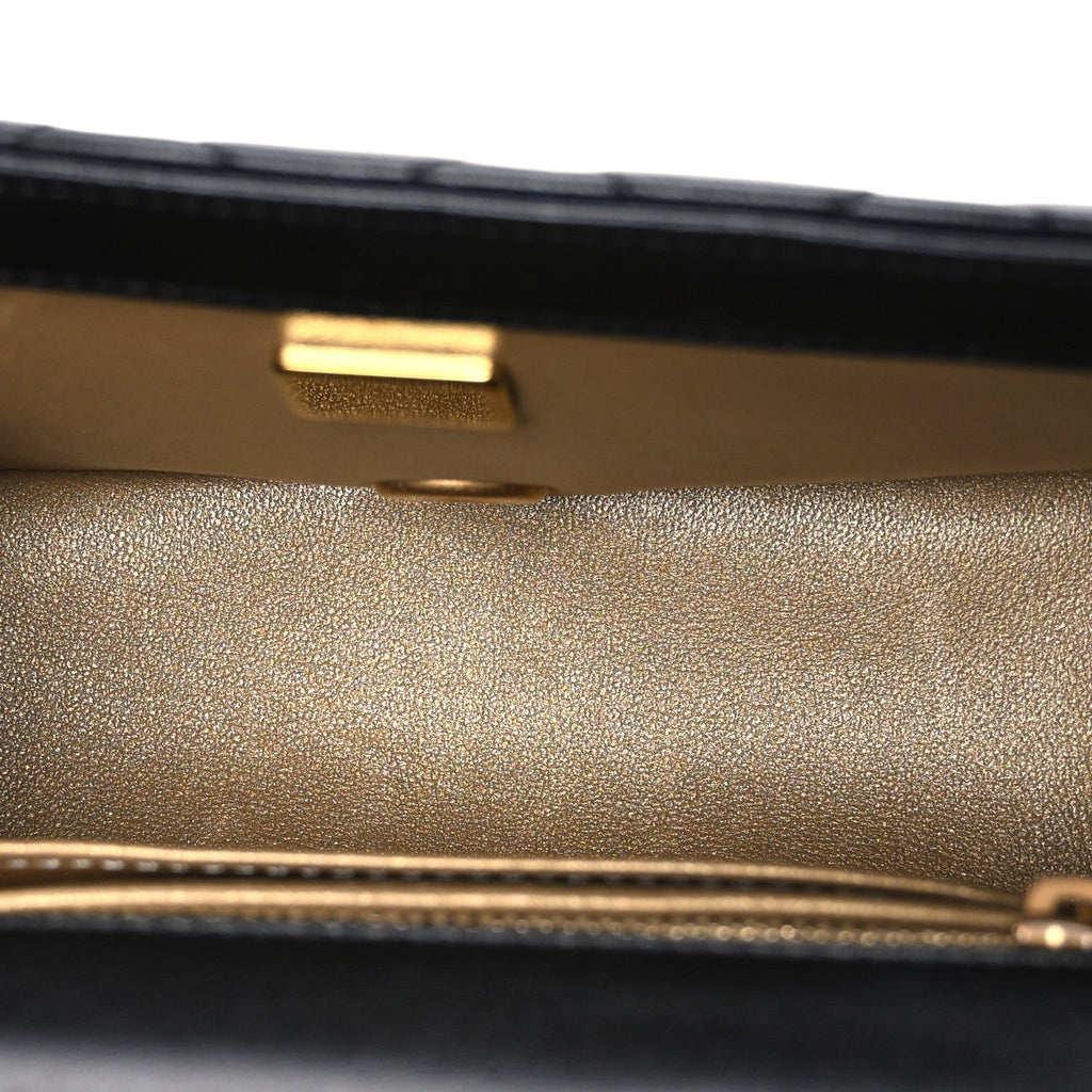 Lambskin Quilted Mini Sweet Camellia Flap Black