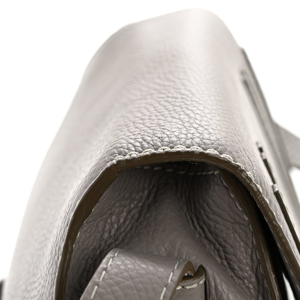 Calfskin Mini Marcie Round Crossbody Bag Cashmere Grey