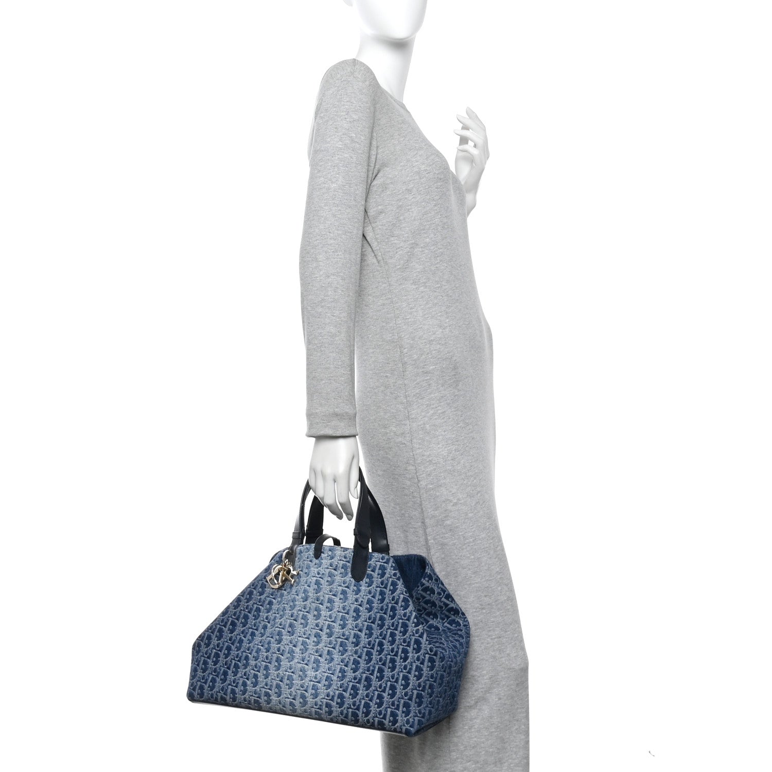 DIOR Denim Jacquard Oblique Large Toujours Blue