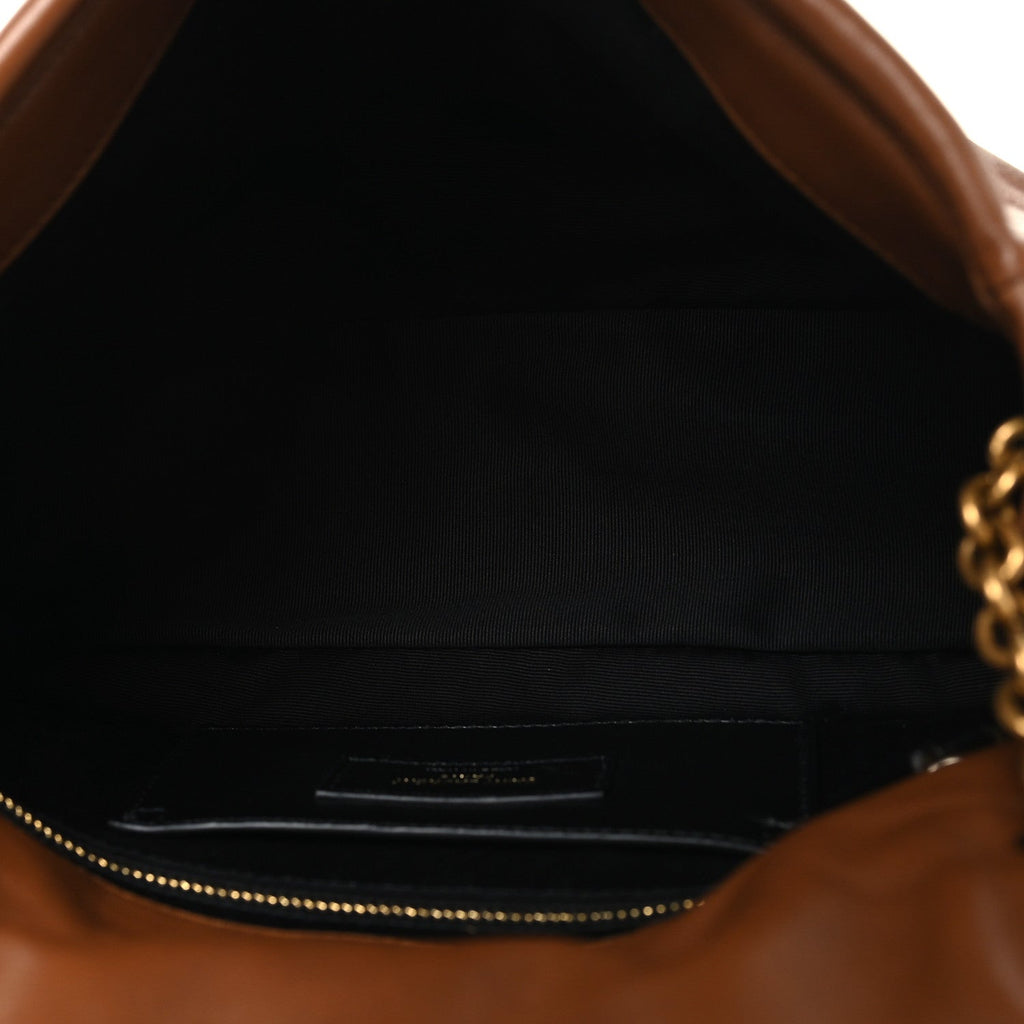 Lambskin Matelasse Monogram Small Jamie 4.3 Light Fox