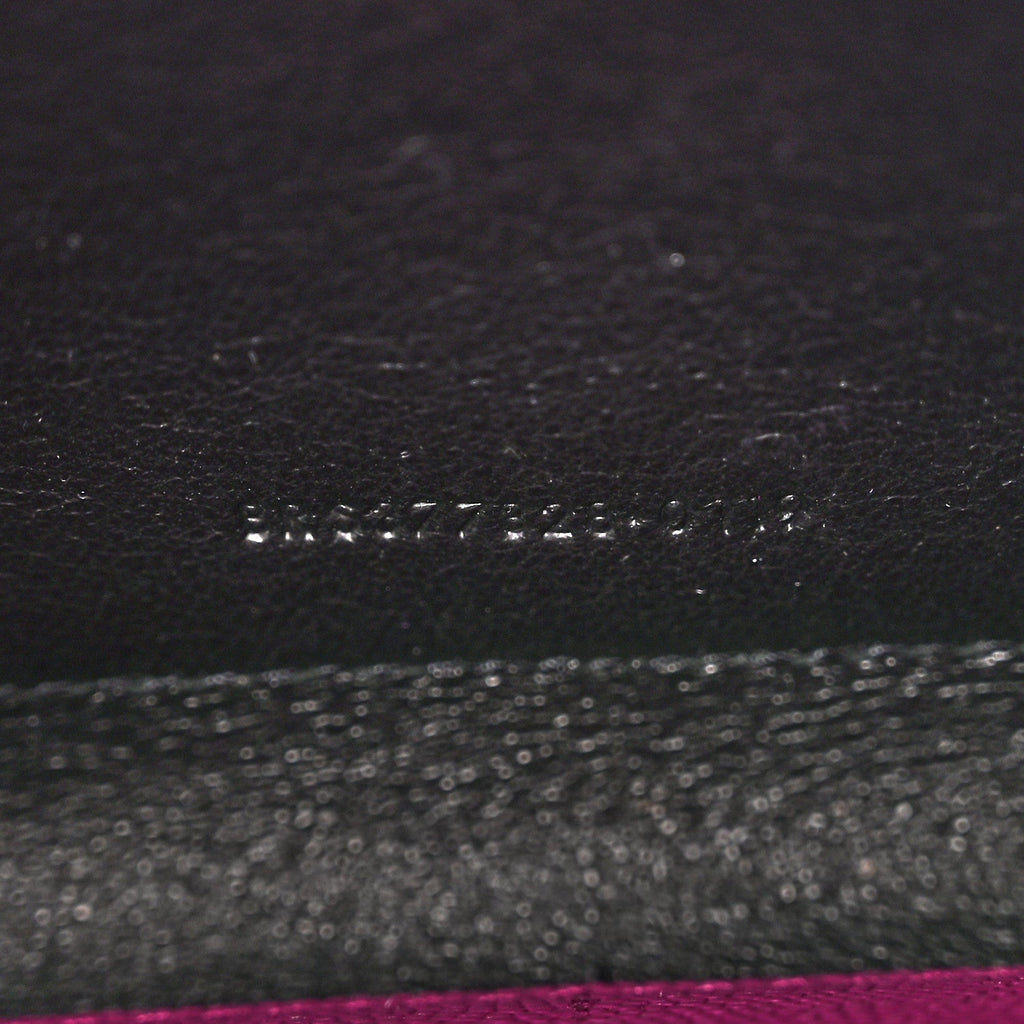 Grain De Poudre Matelasse Chevron Monogram Chain Wallet Dark Grape