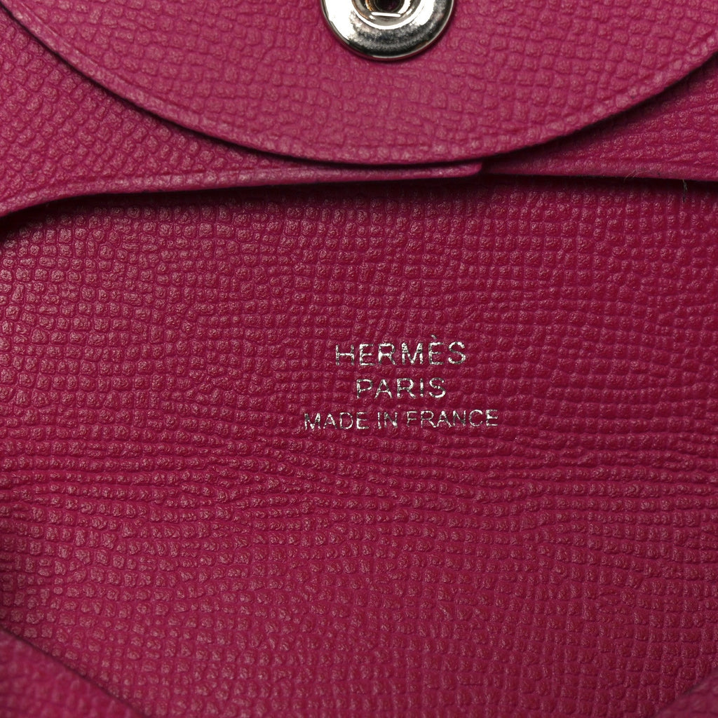 Madame Calfskin Bastia Coin Purse Rose Pourpre