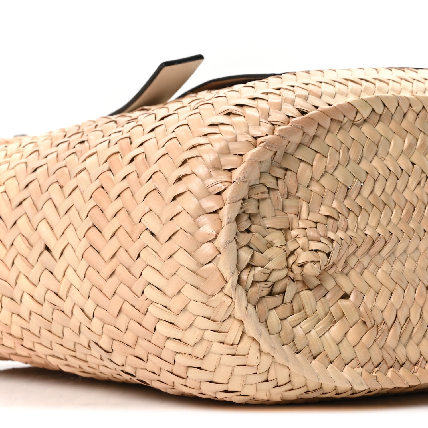 Raffia Basket Tote Bag Natural White