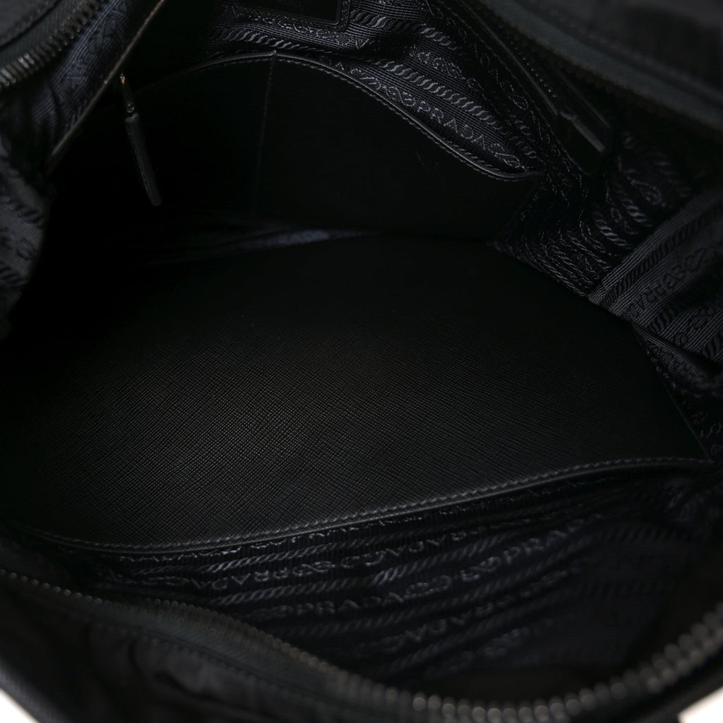 Tessuto Nylon Saffiano Tote Black