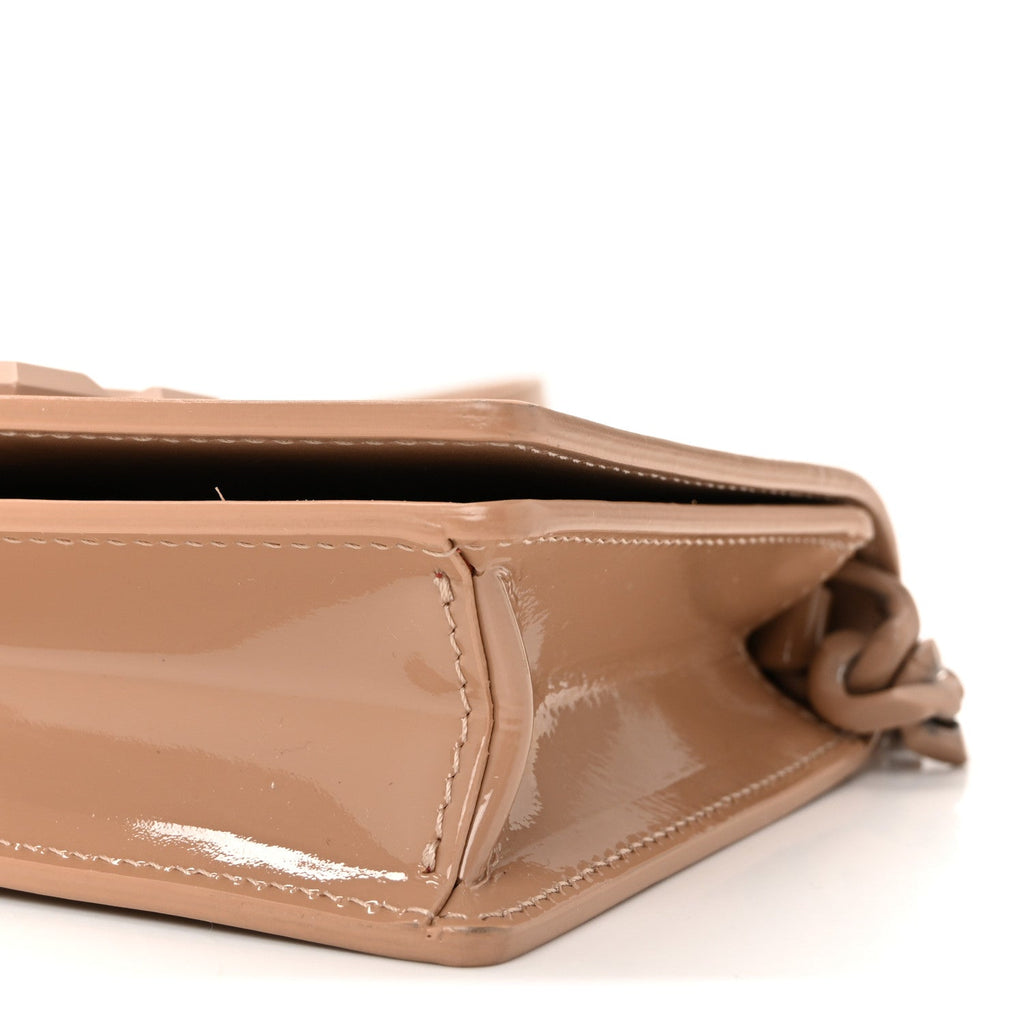OFF WHITE Patent Jitney 0.5 Crossbody Bag Nude