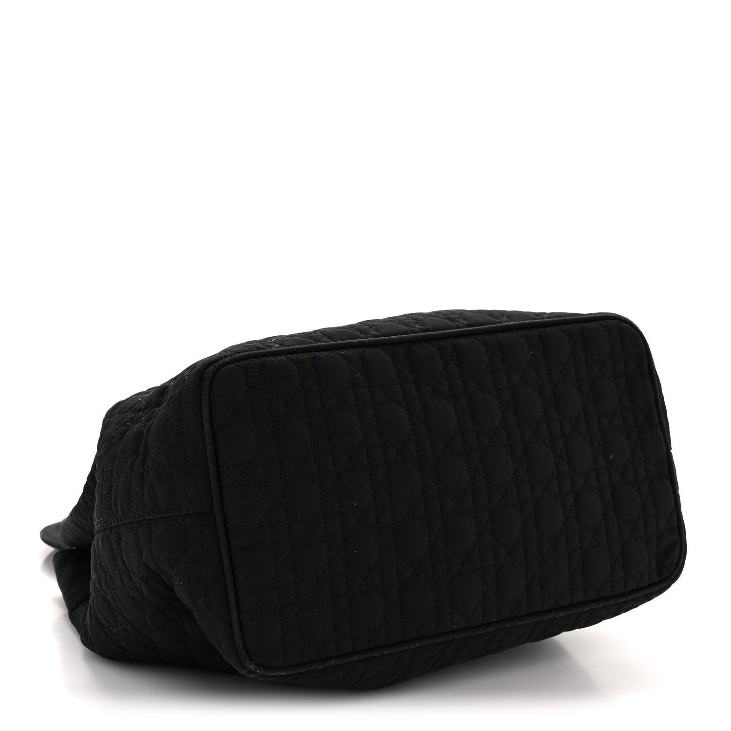 Nylon Cannage Medium Lady Dior Black