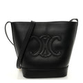 Smooth Calfskin Small Cuir Triomphe Bucket Bag Black