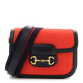 Casy Wool Azalea Calfskin Mini Horsebit 1955 Shoulder Bag Bitter Sweet Blue