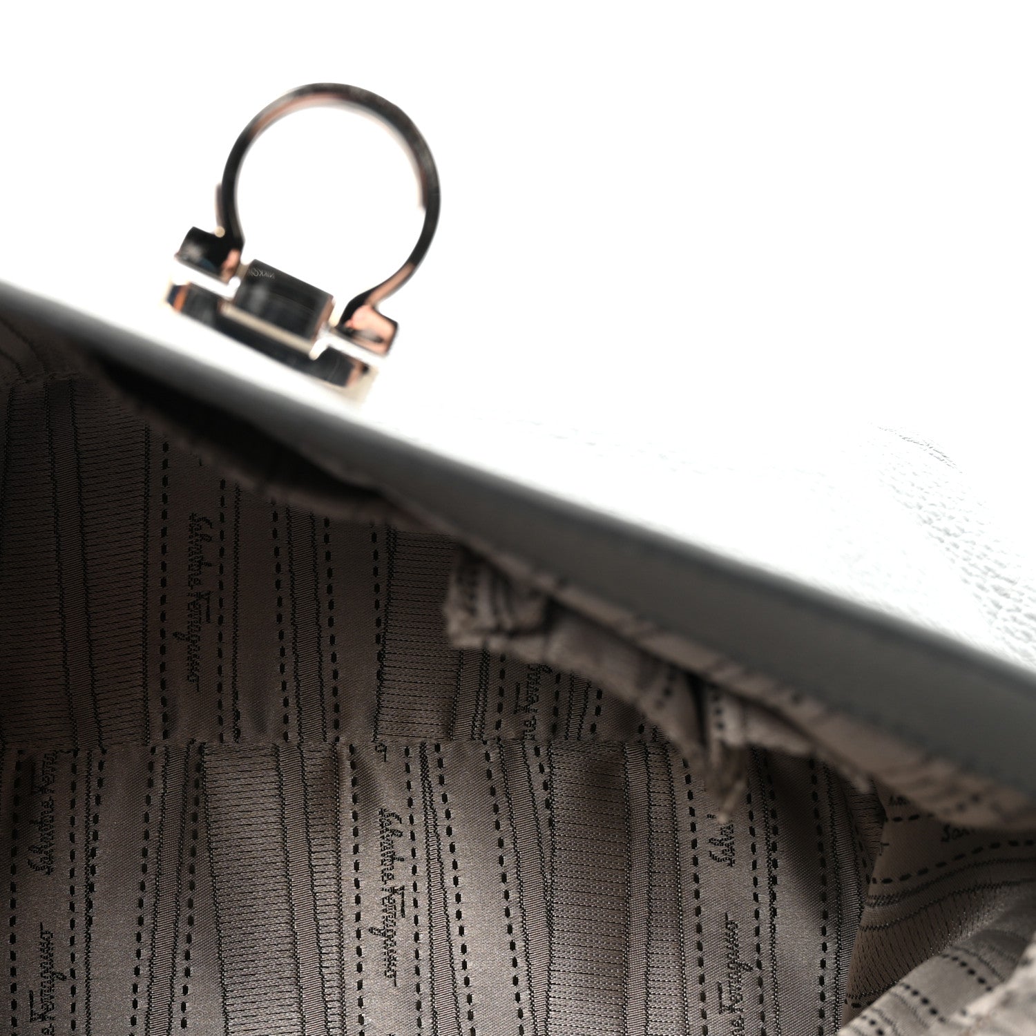 Grained Calfskin Sofia Satchel Grey