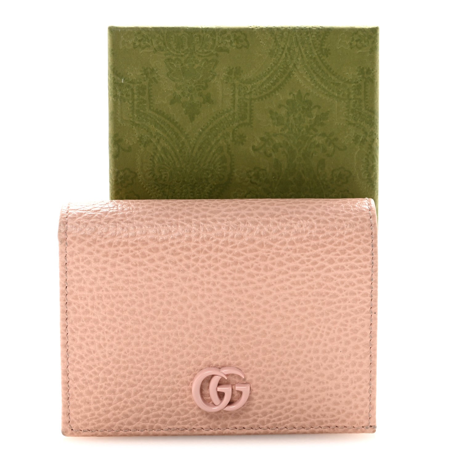 Dollar Calfskin Enamel Monochrome GG Marmont  Case Perfect Pink