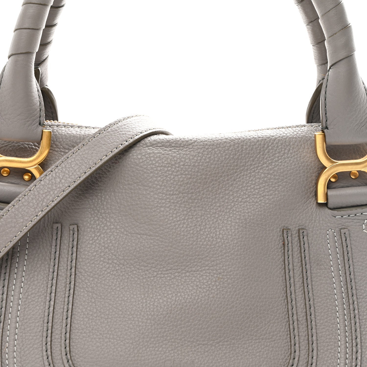Calfskin Medium Marcie Satchel Cashmere Grey