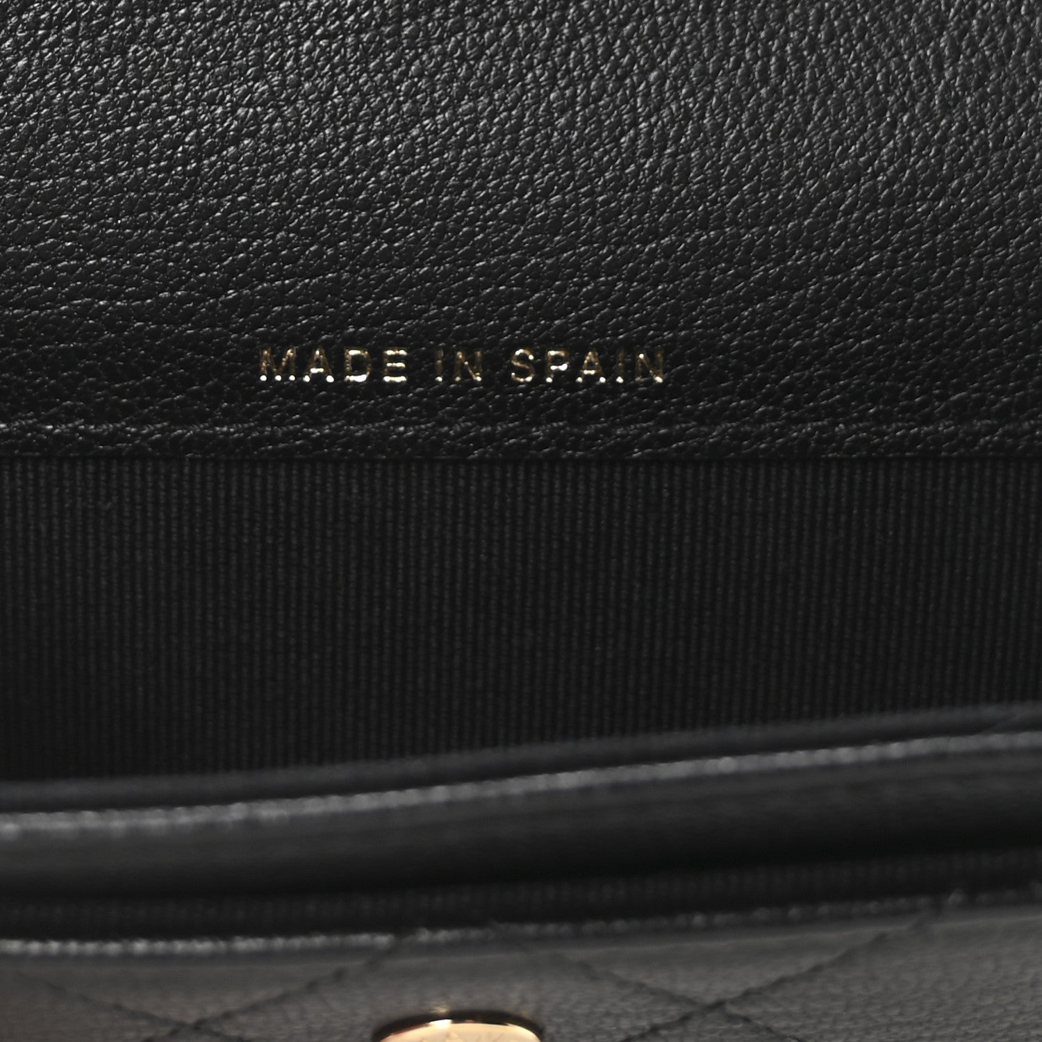 Goatskin Quilted Flap  Holder Black