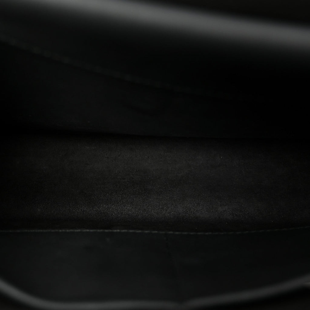 Ultra Matte Calfskin J'Adior Chain Flap Bag Black