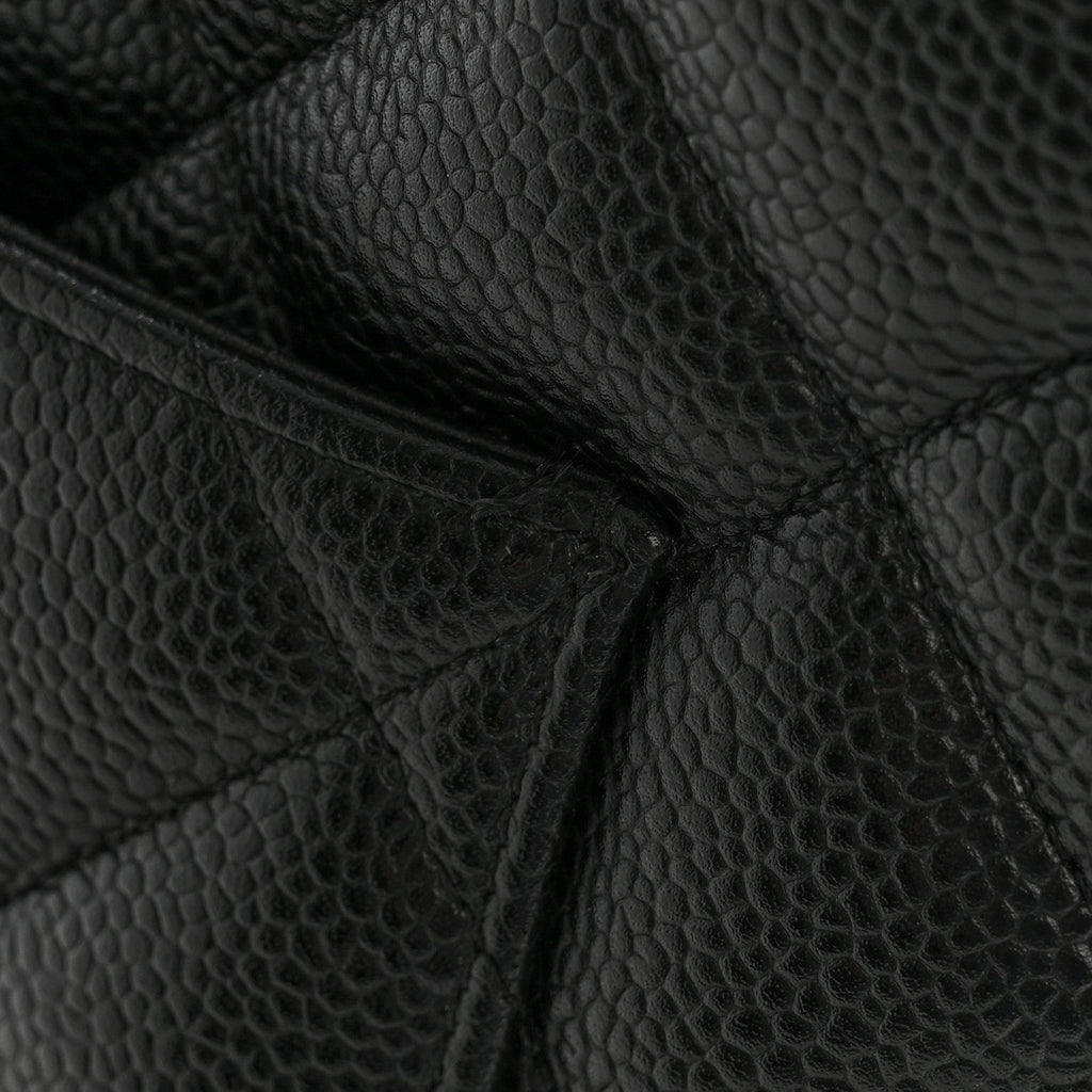 Caviar Quilted Medallion Tote Black