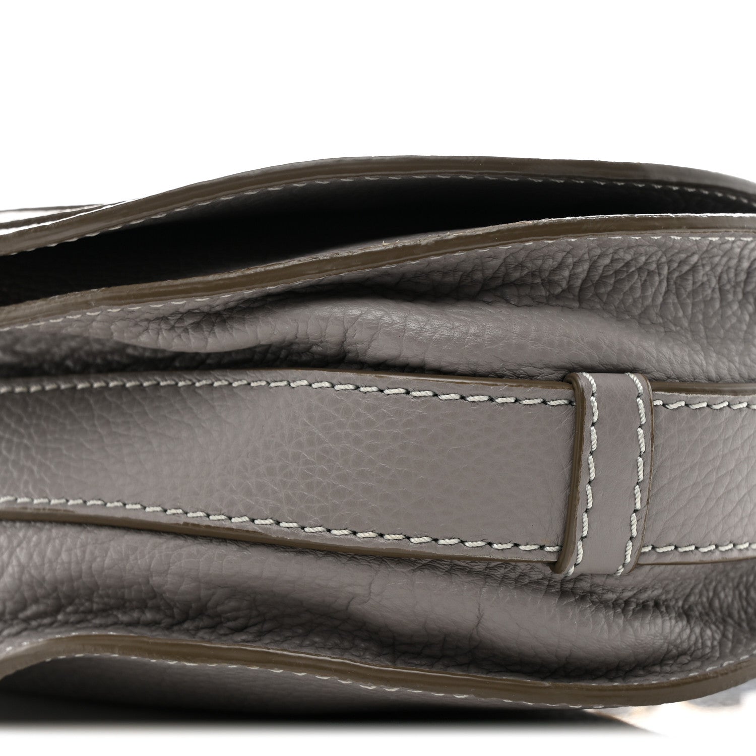 Calfskin Medium Marcie Round Crossbody Bag Cashmere Grey