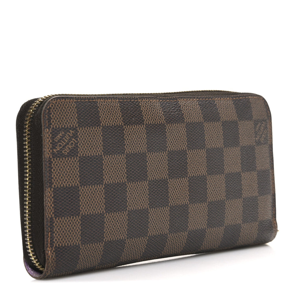 Damier Ebene Illustre Zippy Wallet Violet