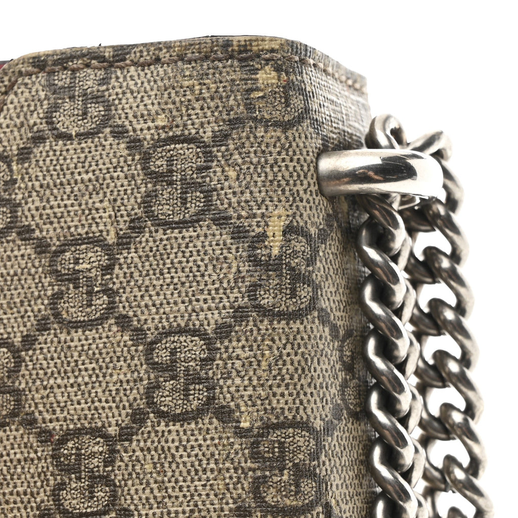 GG Supreme Monogram Mini Dionysus Shoulder Bag Hibiscus Red