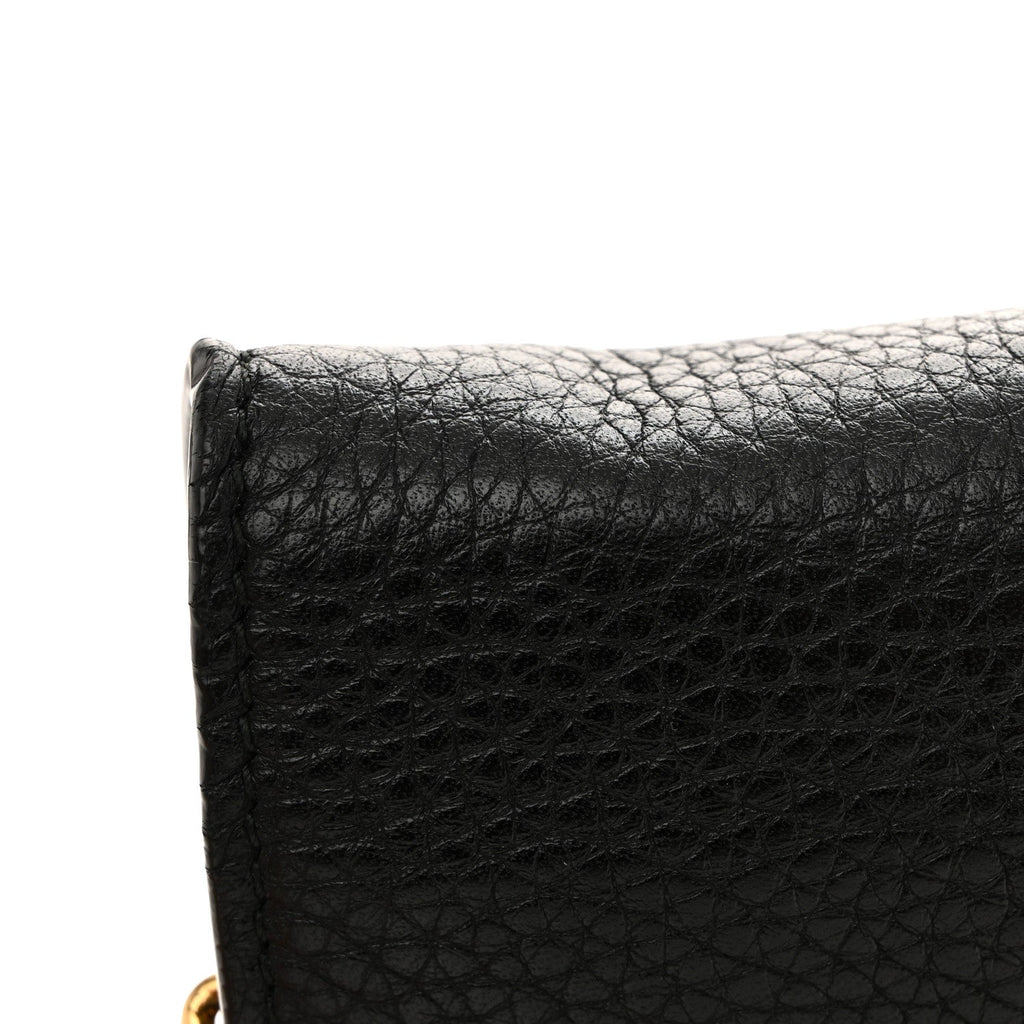 Calfskin GG Marmont Chain Wallet Black