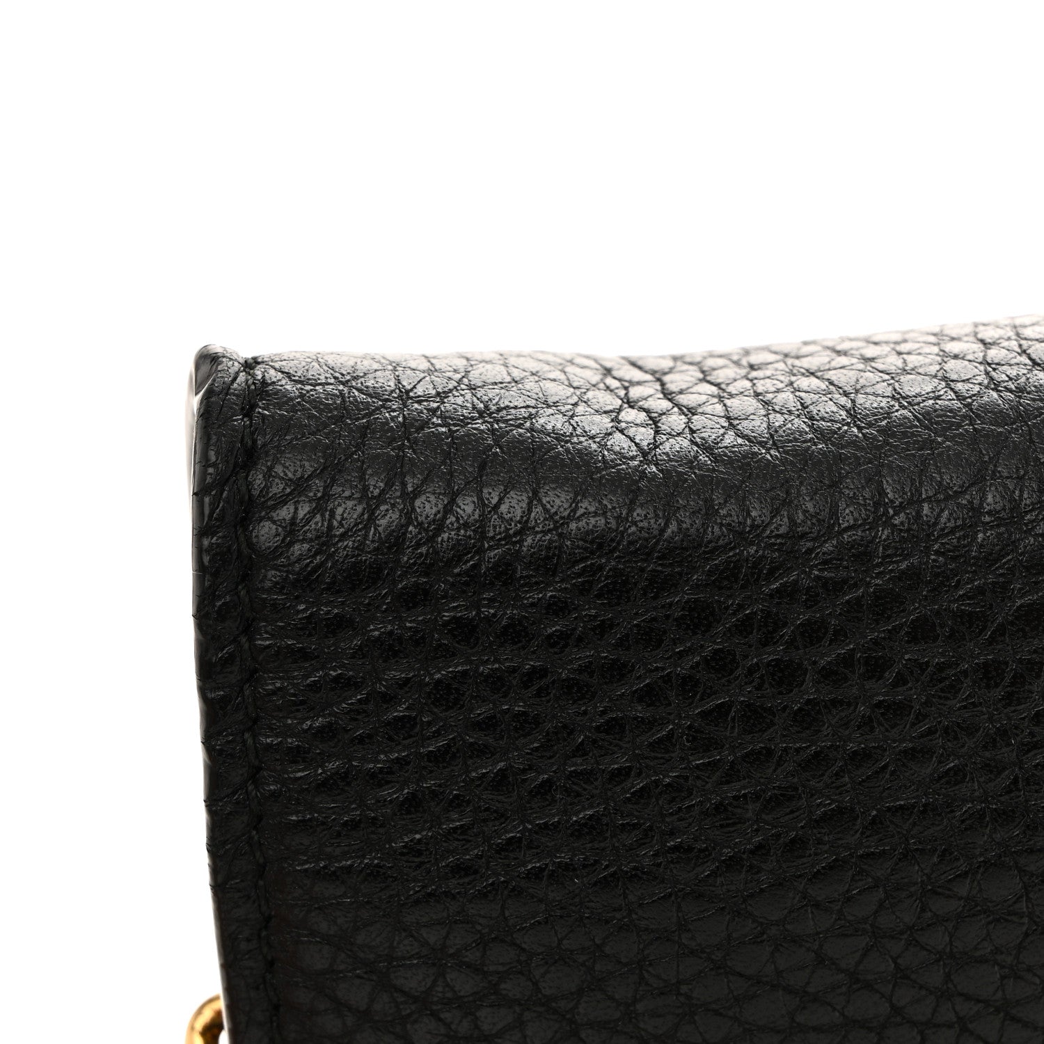 Calfskin GG Marmont Chain Wallet Black