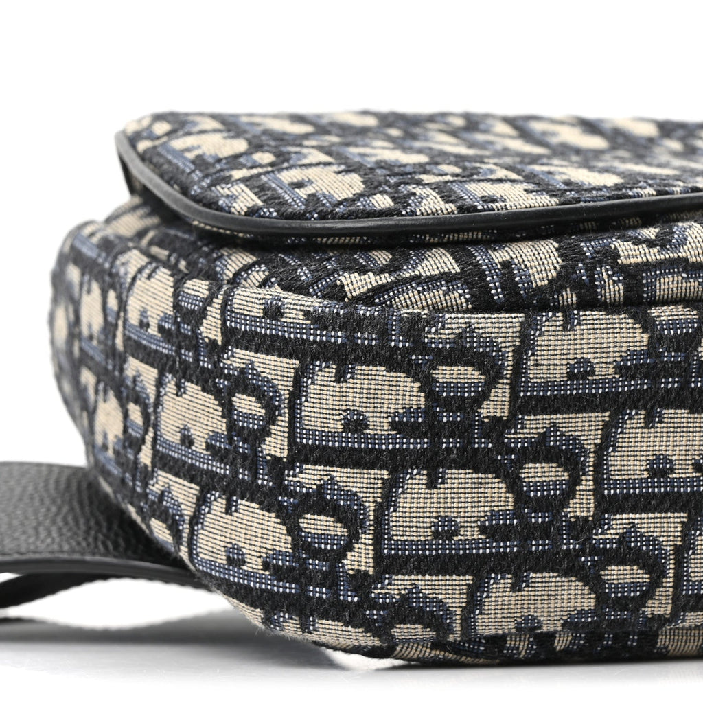 Oblique World Tour Saddle Belt Bag Beige Black