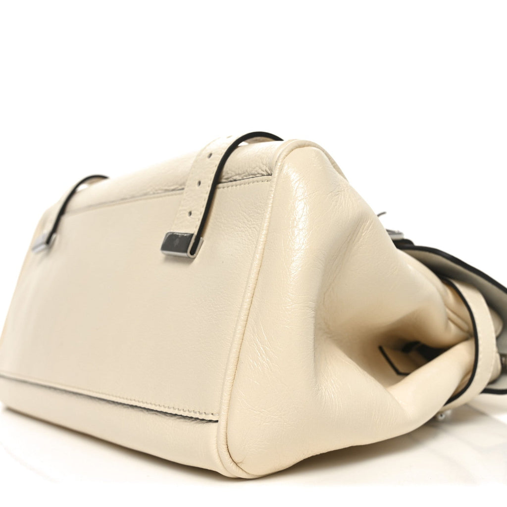 High Shine Calfskin Medium Alexa Eggshell