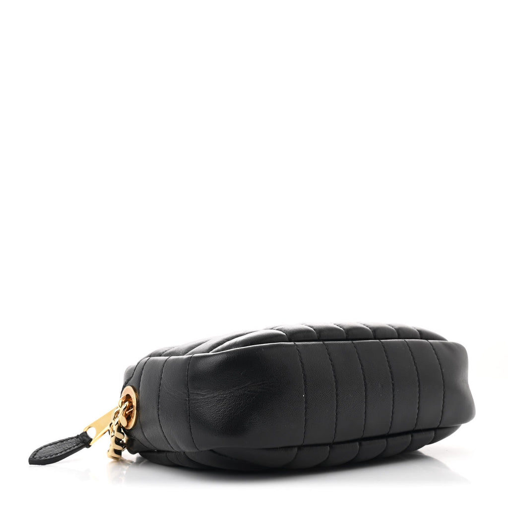 Calfskin Quilted Small Lola Camera Bag Black
