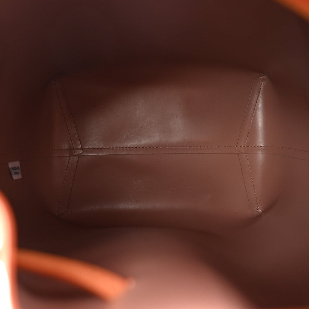 Vegetable Tanned Calfskin Bucket Bag Cammello Rosa