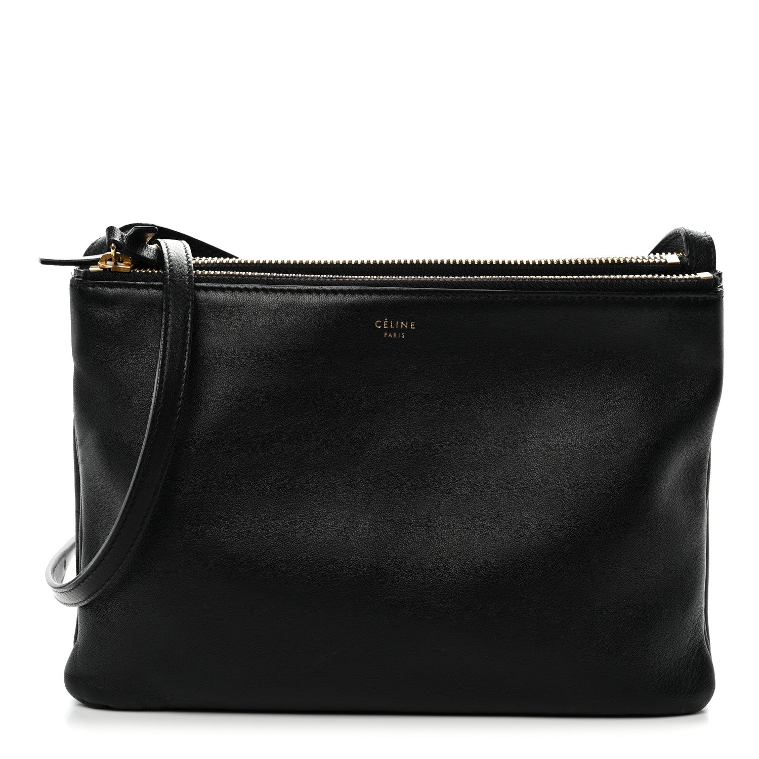 Lambskin Large Trio Crossbody Bag Black