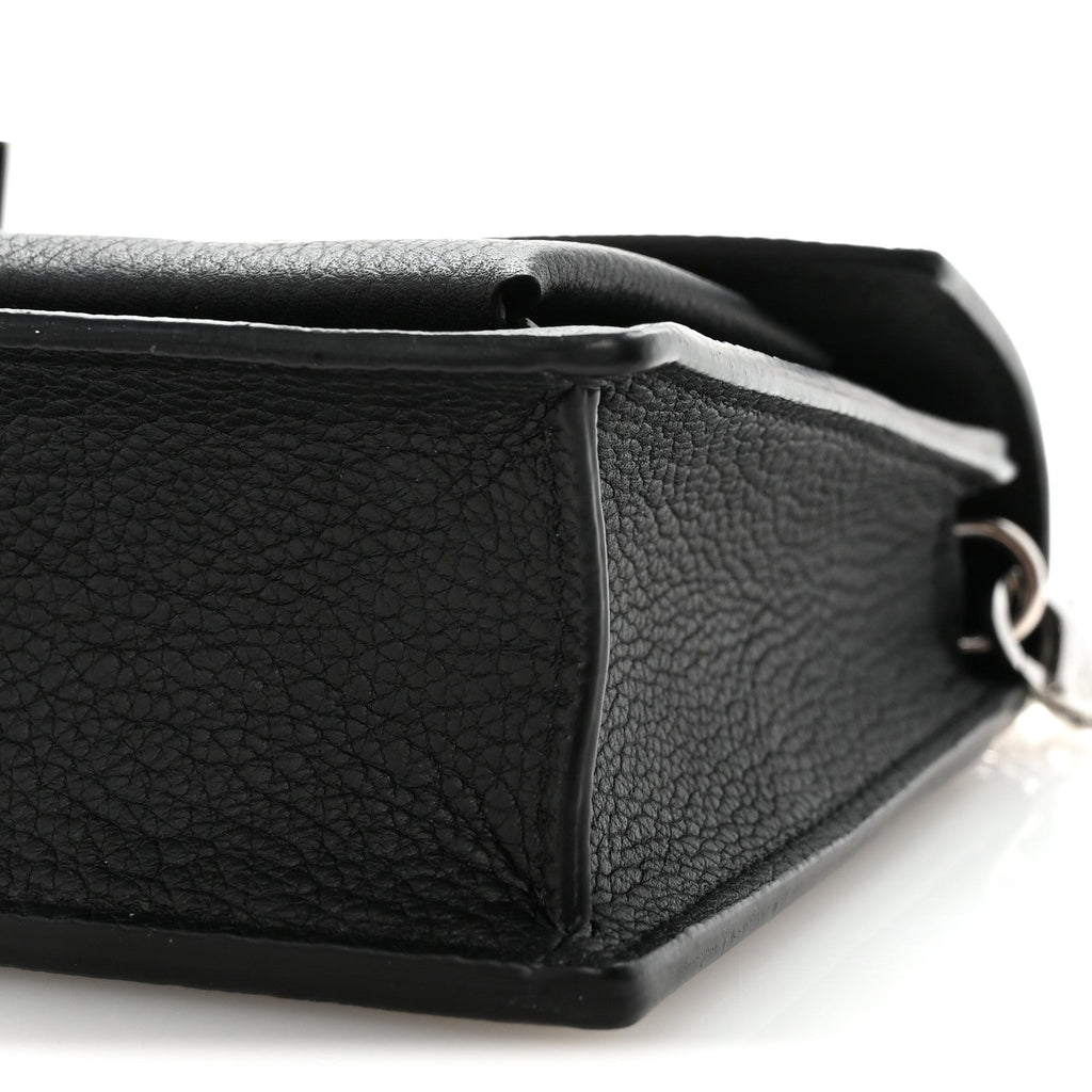 Soft Calfskin My Lockme Chain Pochette Black