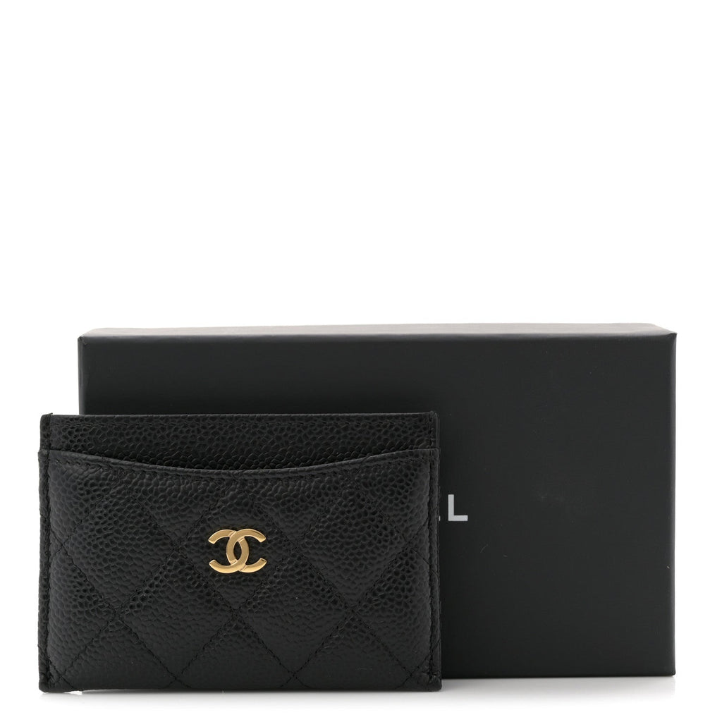 Caviar Quilted  Holder Black